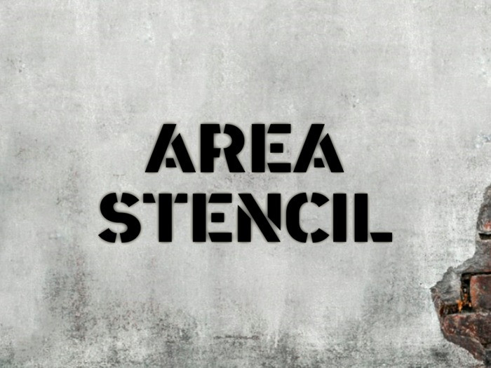 Area Stencil Font