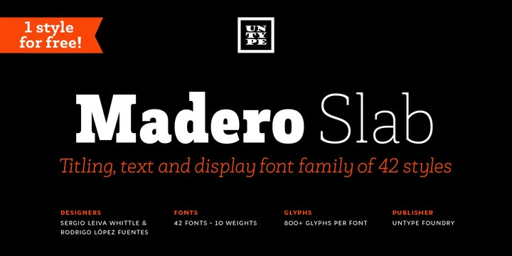 Madero Slab Font