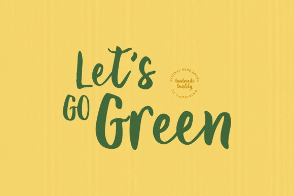 Let 's Go Green Font