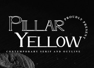Pillar Yellow Font
