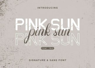 Pink Sun Font Trio