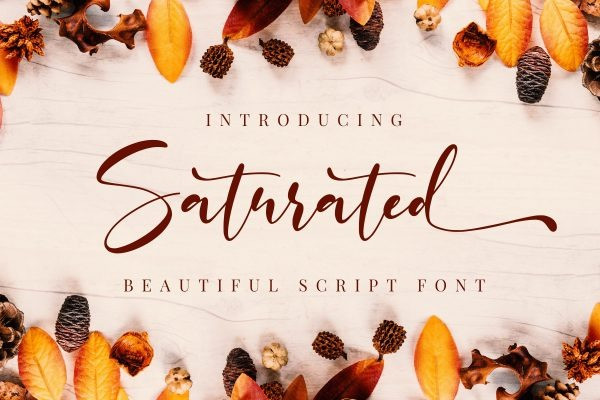Saturated Font