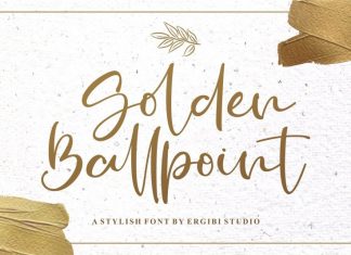 Golden Ballpoint Font