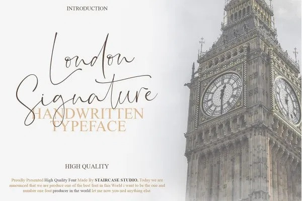 London Signature Font