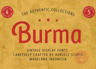 Burma Vintage Font