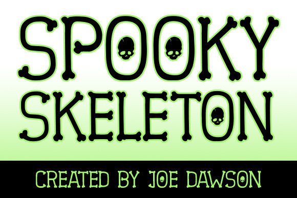 Spooky Skeleton Font