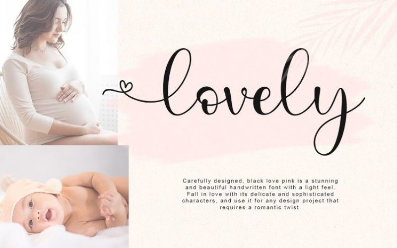 Black Love Pink Font