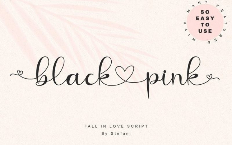 Black Love Pink Font