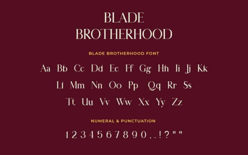 Blade Brotherhood Font