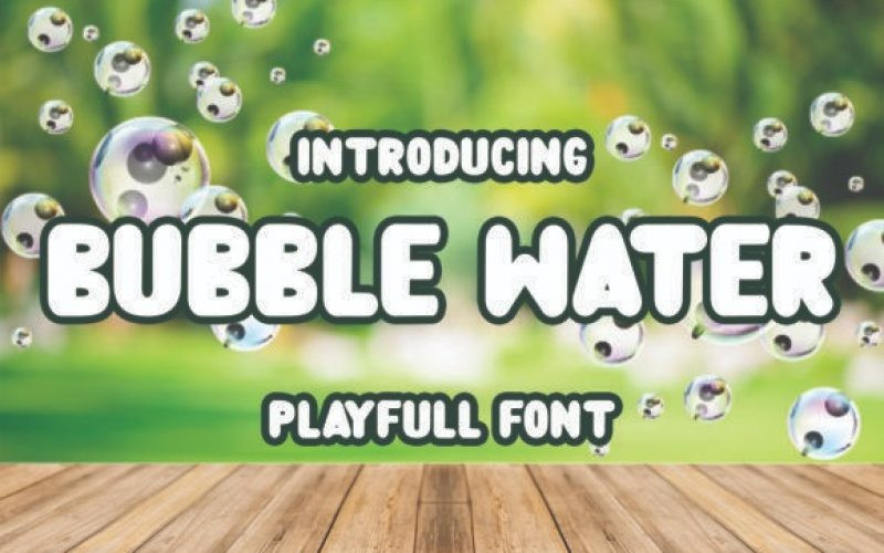 Bubble Water Font