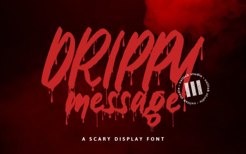 Drippy Message Font