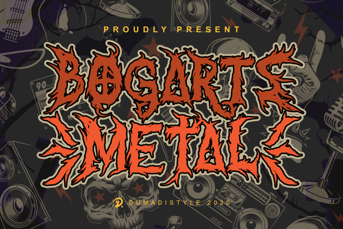 Bogarts Metal Font