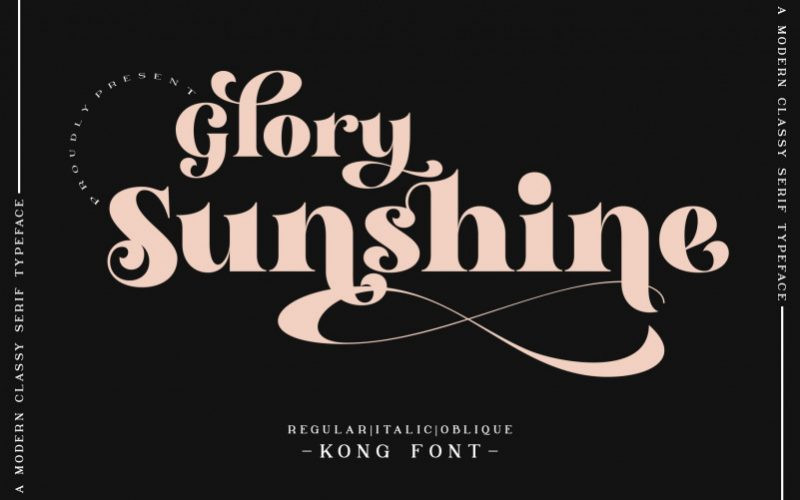 Glory Sunshine Font