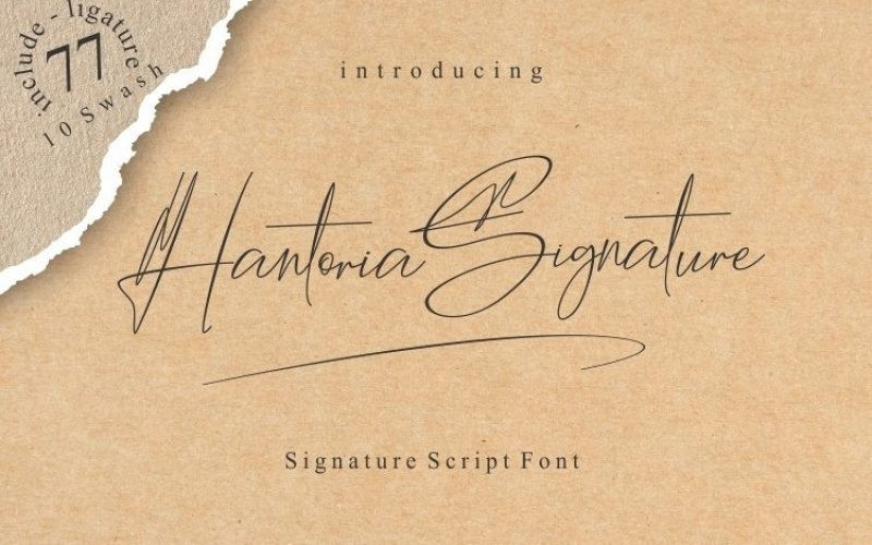 Hantoria Signature Font