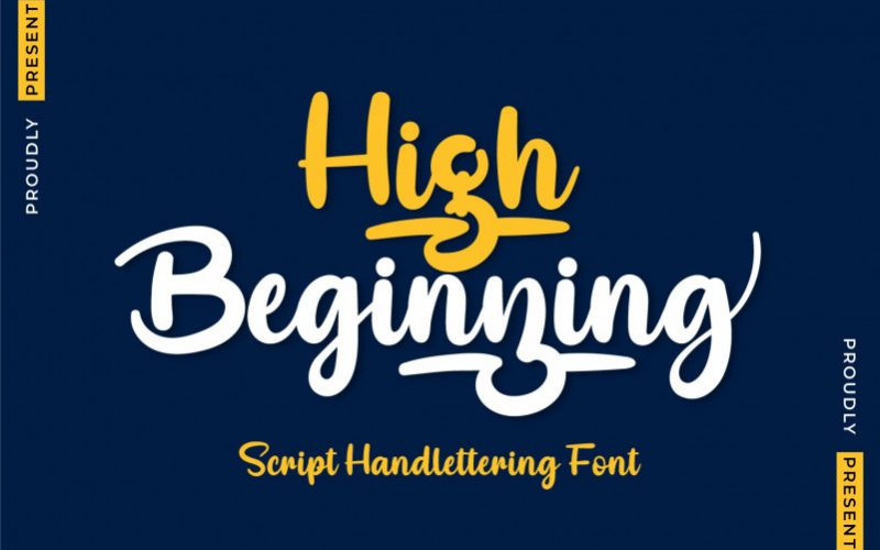 High Beginning Font