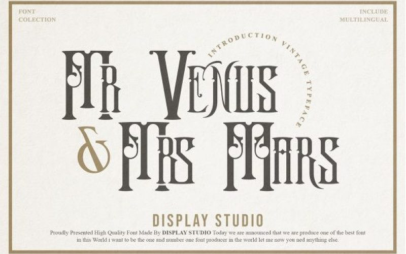 Mr.Venus & Mrs.Mars Font
