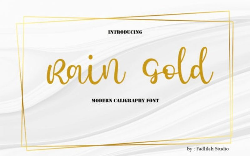 Rain Gold Font