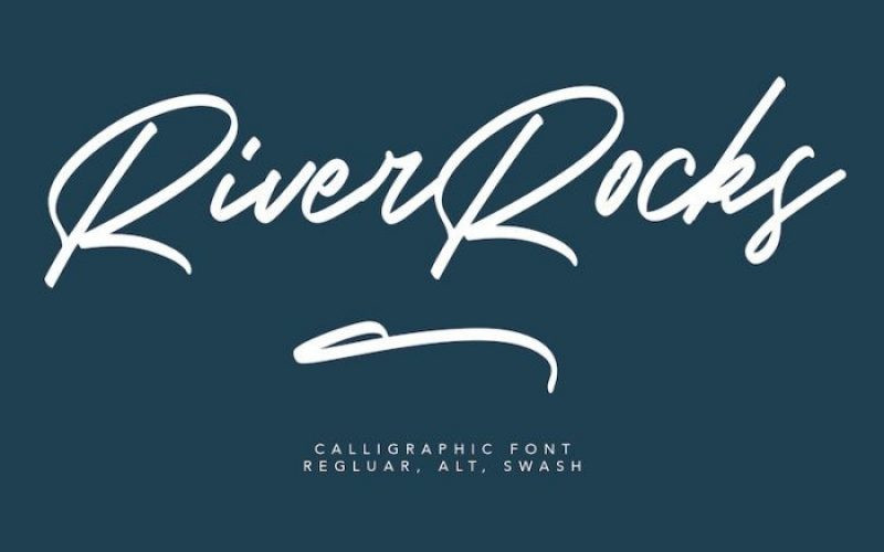 River Rocks Font