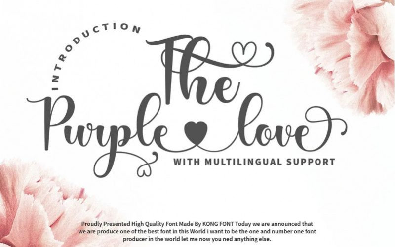 The Purple Love Font