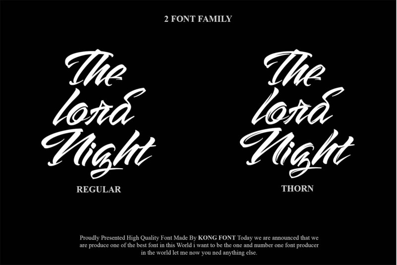 The Lord Night Font
