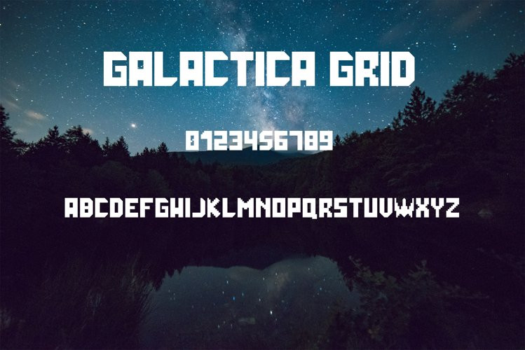 Galactica Space Grid Font