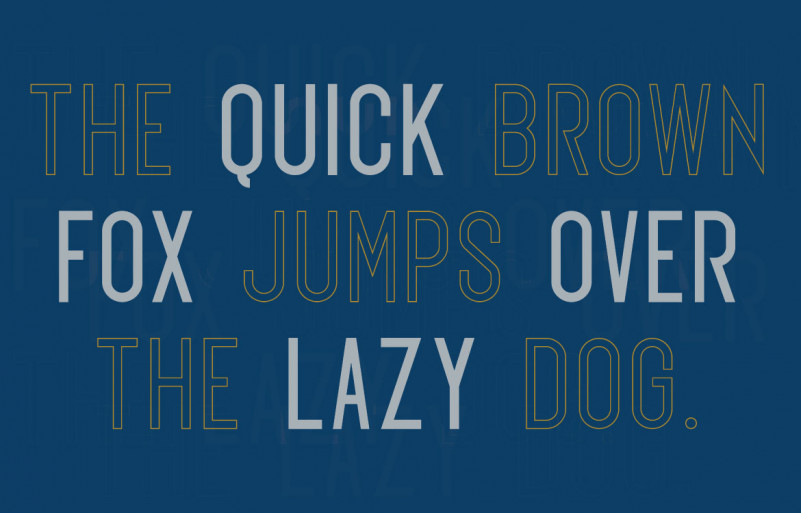 Exon outline Font