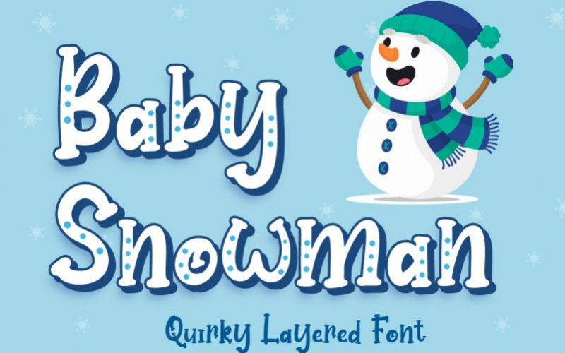 Baby Snowman Font