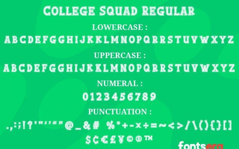 College Squad Font