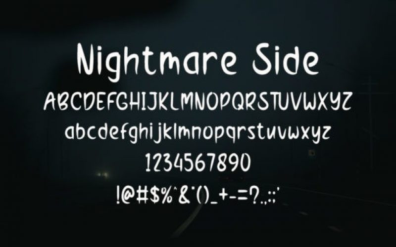 Nightmare Side Font