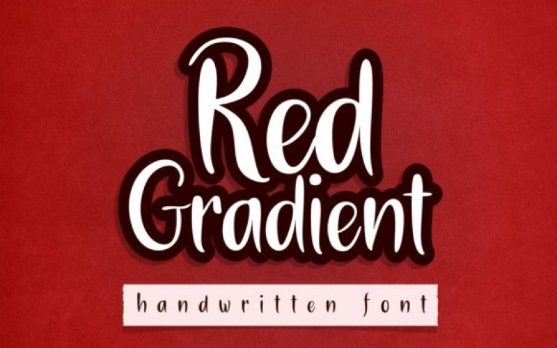 Red Gradient Font