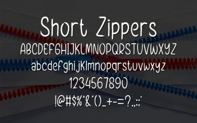 Short Zippers Font