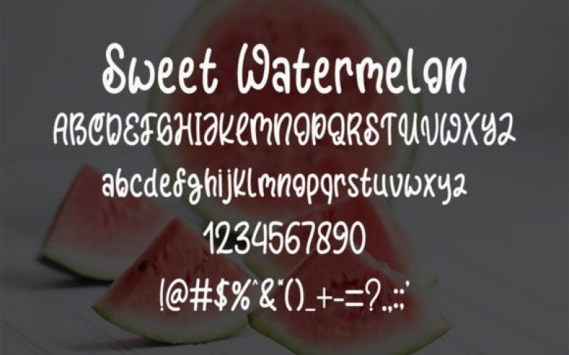 Sweet Watermelon Font