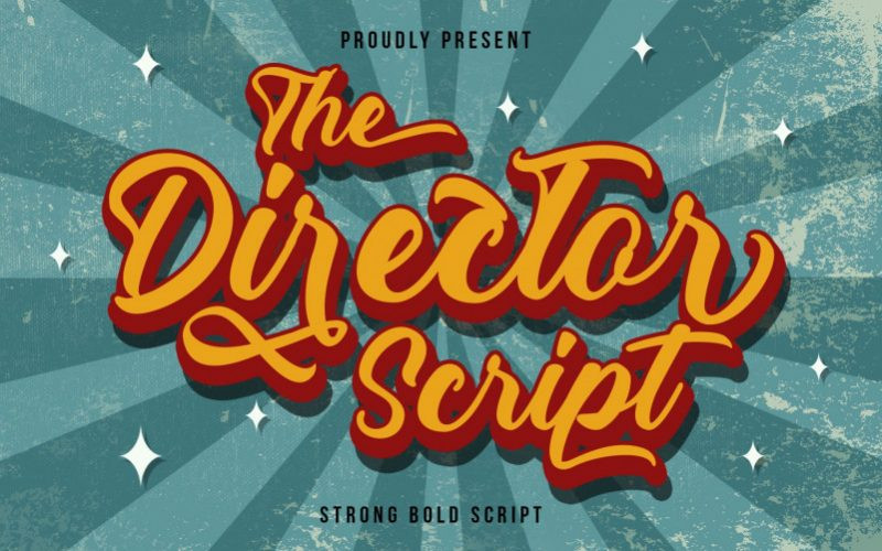 The Director Script Font