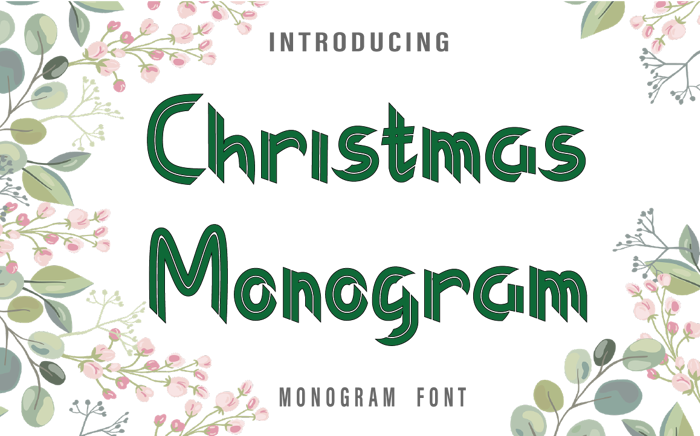 Christmas Monogram Font