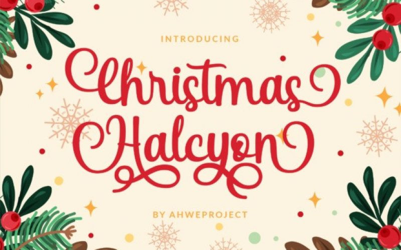 Christmas Halcyon Font