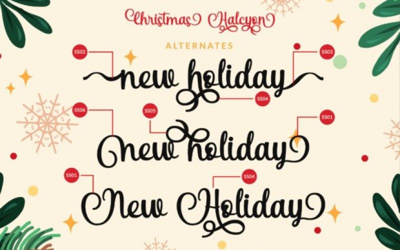 Christmas Halcyon Font