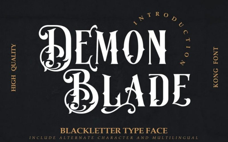 Demon Blade Font