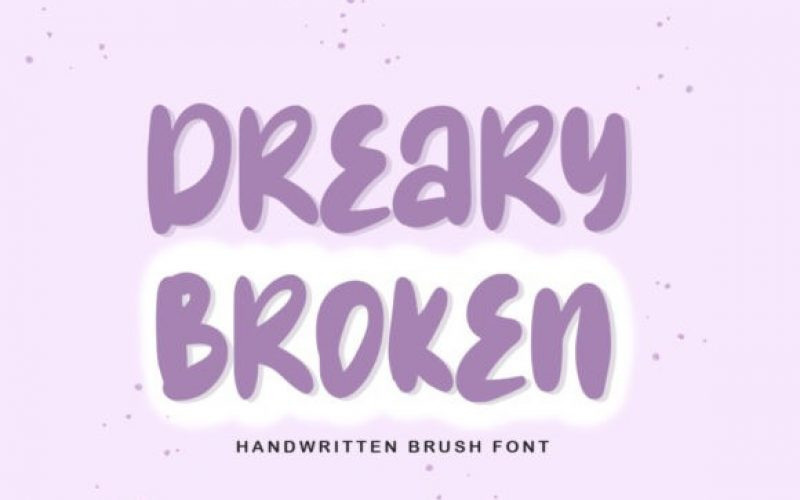 Dreary Broken Font