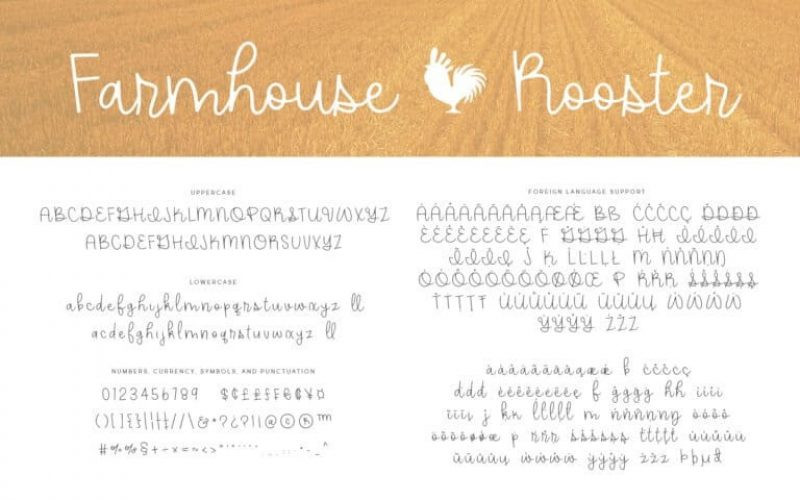 Farmhouse Rooster Font