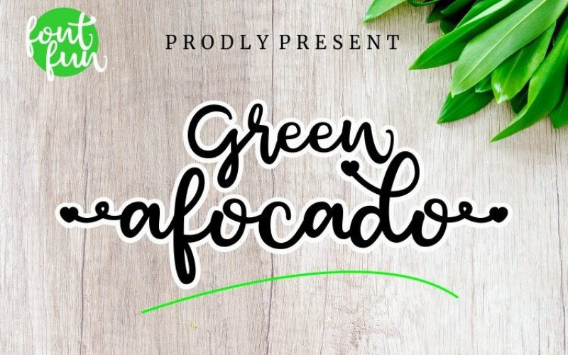 Green Afocado Font