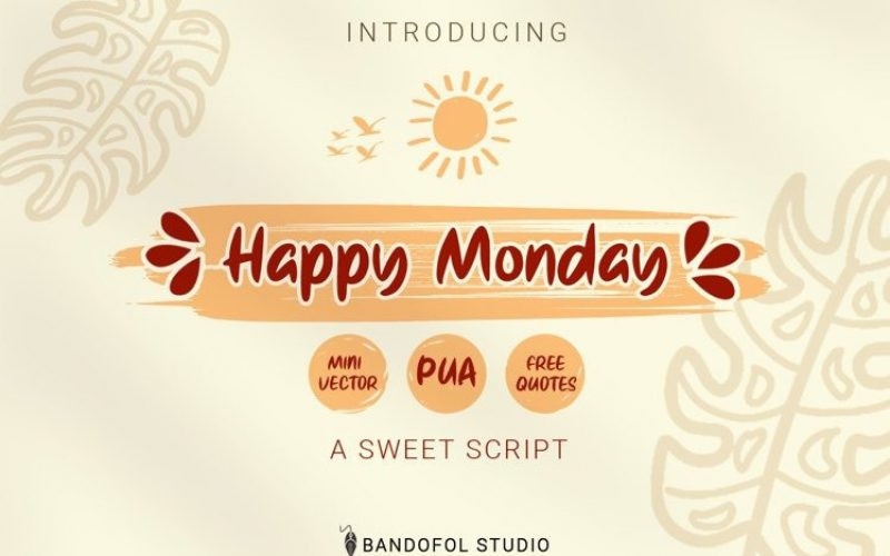 Happy Monday Font