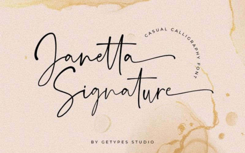 Janetta Signature Font