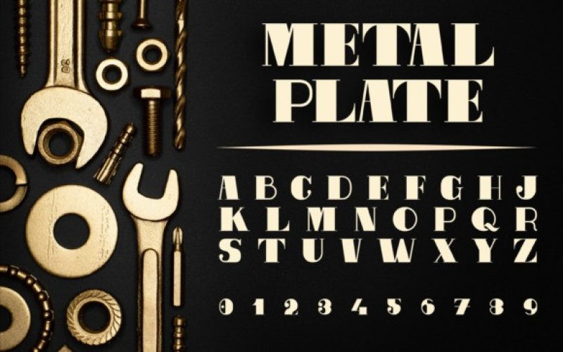 Metal Plate Font