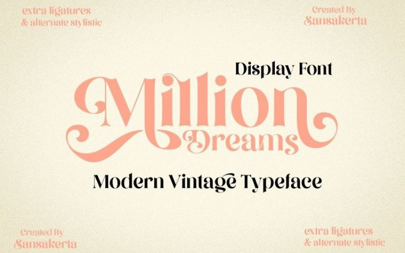 Million Dreams Font