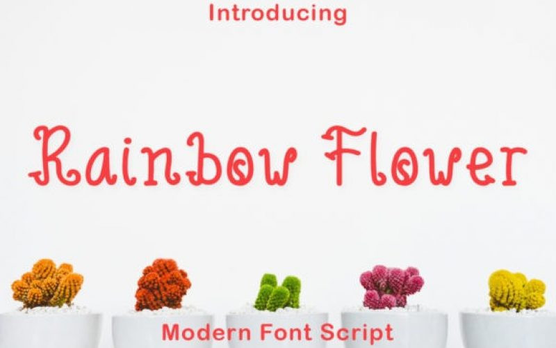 Rainbow Flower Font