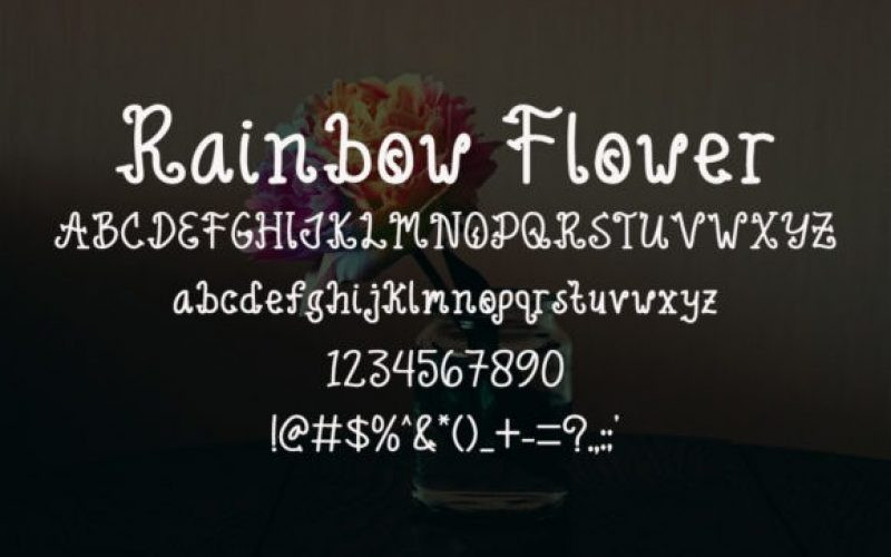 Rainbow Flower Font