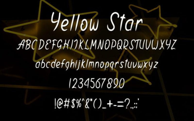 Yellow Star Font