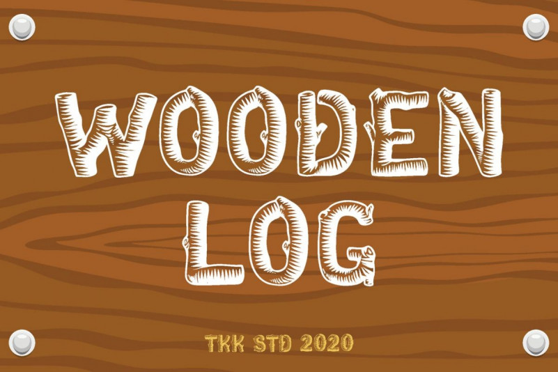 Wooden Log Font