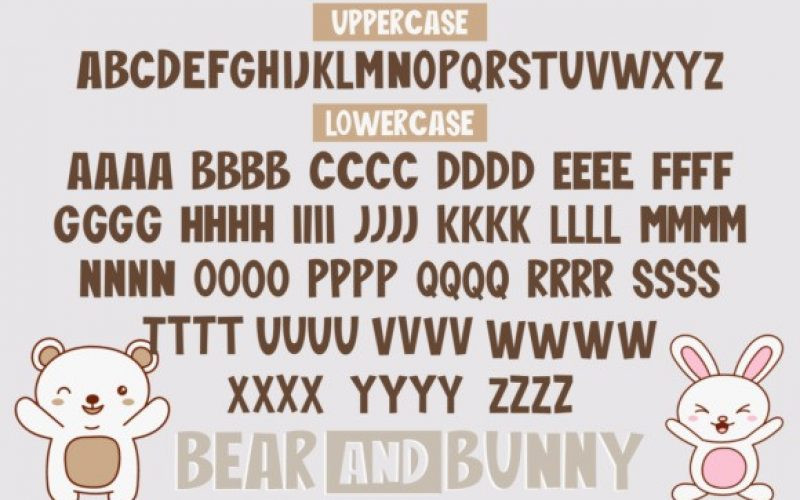 Bear And Bunny Font