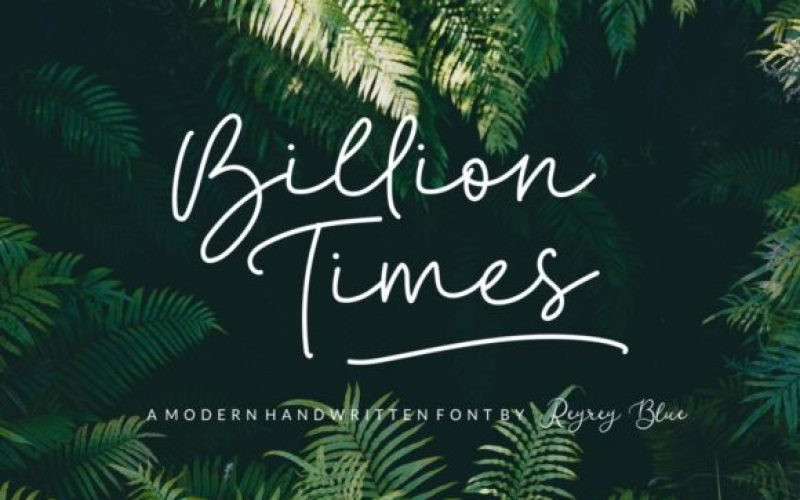 Billion Times Font